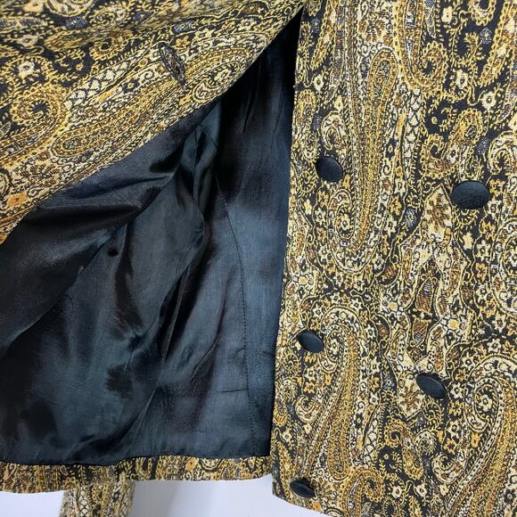 Pier 1 Passports Vintage 90s Cropped Tapestry Brocade Regency Jacket Womens L - Picture 6 of 11